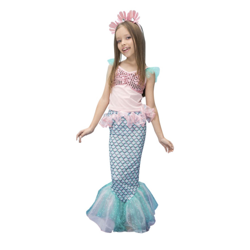 Fantasia Carnaval Sereia Infantil Rosa com Cauda e Tiara Top no Shoptime