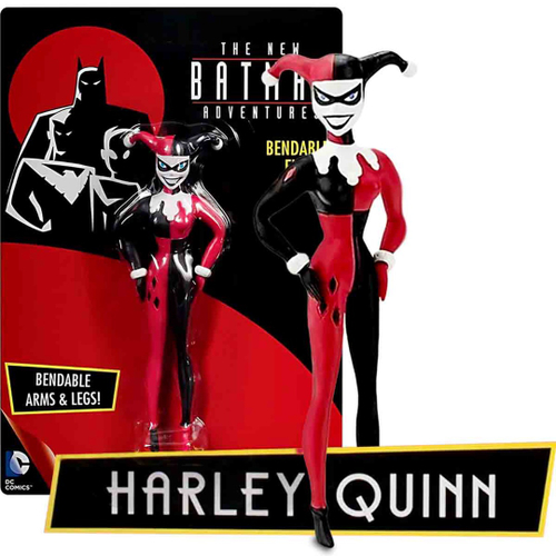 Boneco Flexível Batman + Boneca Arlequina Harley Quinn dc