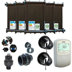 Kit aquecimento solar piscina 03PLACAS + CONTROLADOR + VALVULAS