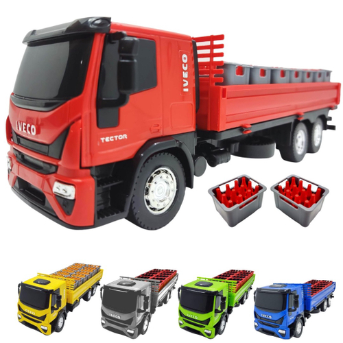 Caminhão Brinquedo Infantil Miniatura Iveco Tector Dropside