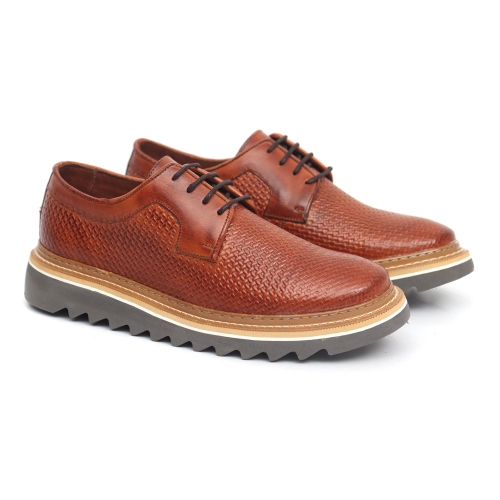 Sapato oxford fashion masculino couro