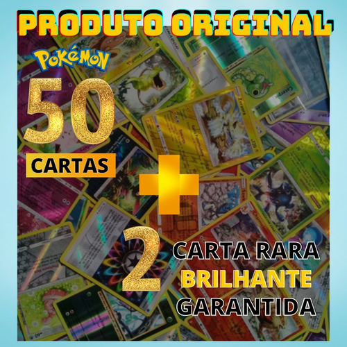 Lote 50 cartas originais aleatórias Pokémon - Sem repetidas em