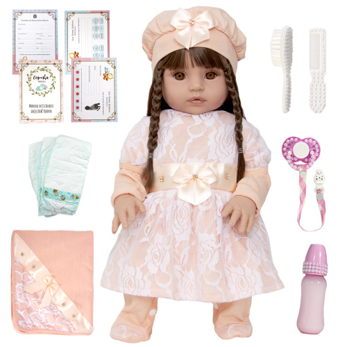 Boneca Bebê Reborn Realista Com Roupa De Fada Madrinha no Shoptime