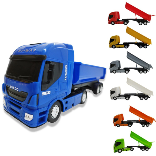 Caminhão de Brinquedo Caçamba com Carga Iveco Azul no Shoptime