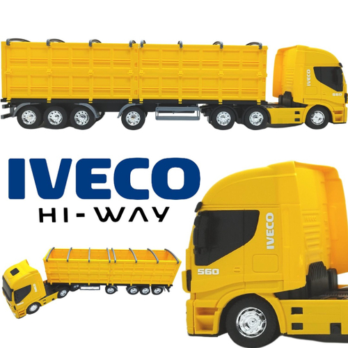 Caminhao Graneleiro Iveco hi-way azul Usual Brinquedos 582 em Promoção na  Americanas