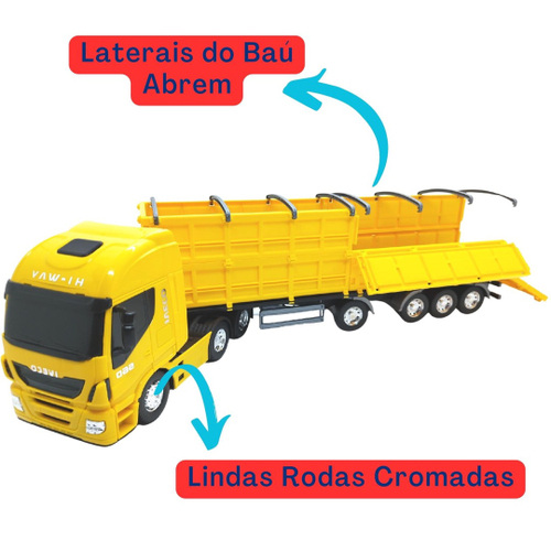 Caminhao Graneleiro Iveco hi-way azul Usual Brinquedos 582 em Promoção na  Americanas