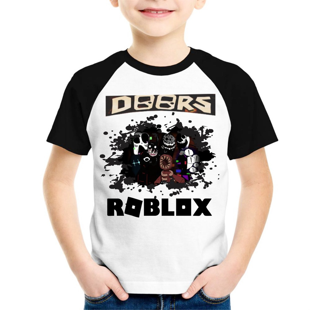 camiseta blusa preta infantil menina jogo roblox personalizada com seu nome