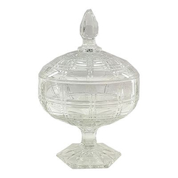 Bomboniere Em Vidro Com Tampa Cristal. Menor preço em Bomboniere Em Vidro Com Tampa Cristal.