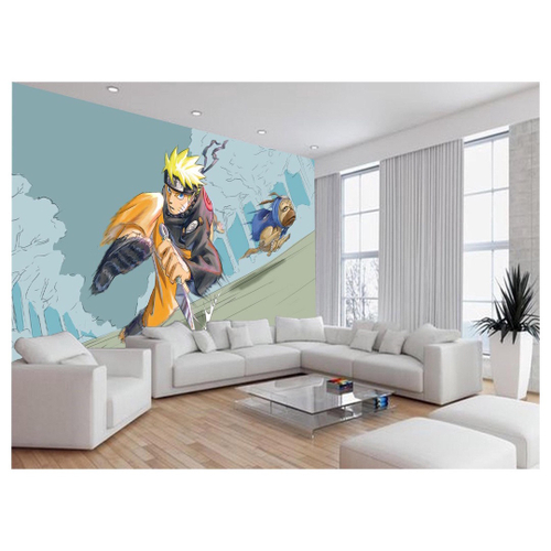 Papel De Parede Adesivo Lavável Quarto Mangá Naruto Anime