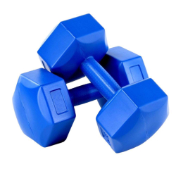 Halter Dumbbel Cement Sextavado Bonafit 5Kg Azul Menor preço em Halter Dumbbel Cement Sextavado Bonafit 5Kg Azul