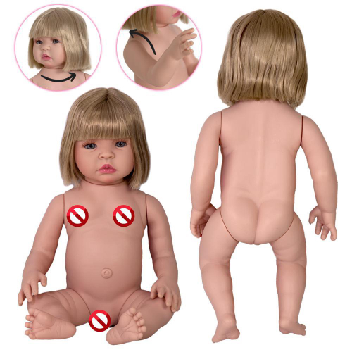 Boneca Bebe Reborn Silicone Girafinha Loira Com Vários Itens - USA Magazine