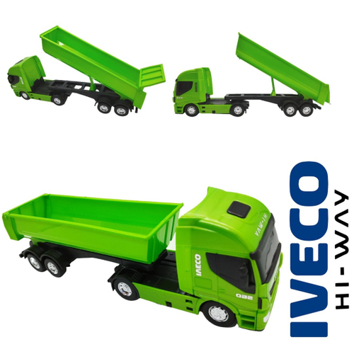 Caminhão Brinquedo Iveco Basculante Caçamba Hi-way Miniatura