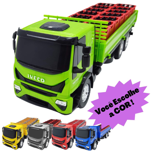 Caminhão de Brinquedo Caçamba com Carga Iveco Azul no Shoptime