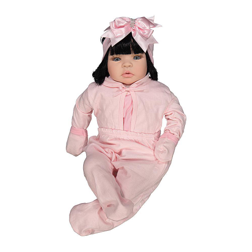 Boneca Bebê Reborn Menina Roupa de Coelhinha - Brastoy no Shoptime