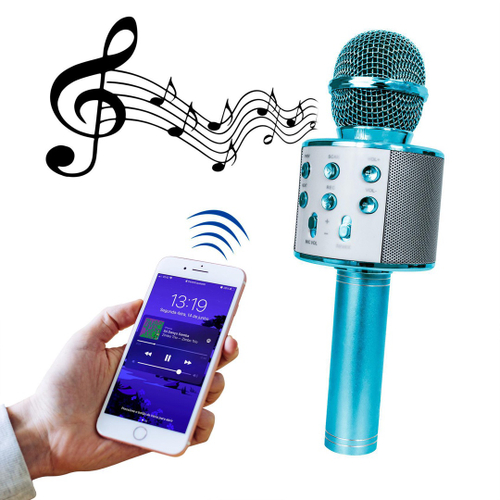 Microfone Bluetooth Sem Fio r Karaoke Reporter Cores Com