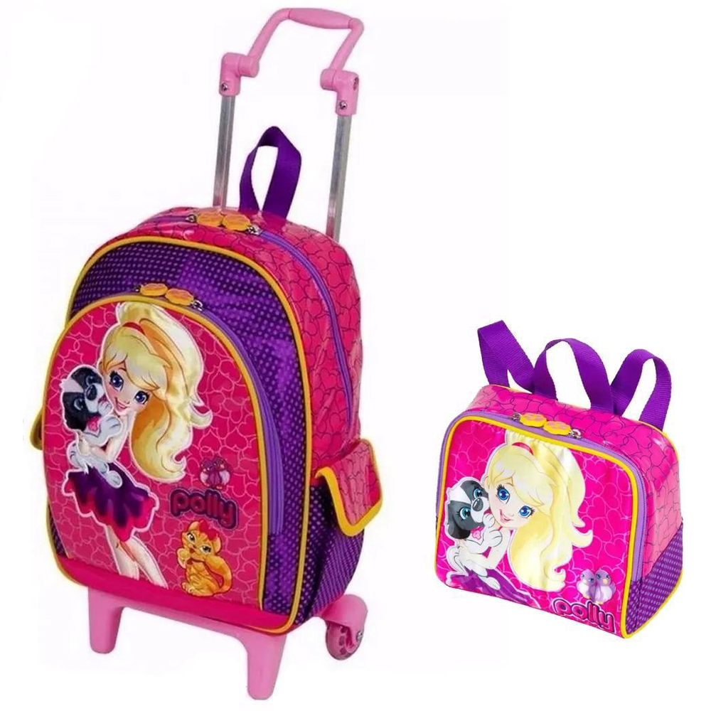 Kit Mochila Escolar Polly Pocket Costas Infantil Meninas G - Carrefour