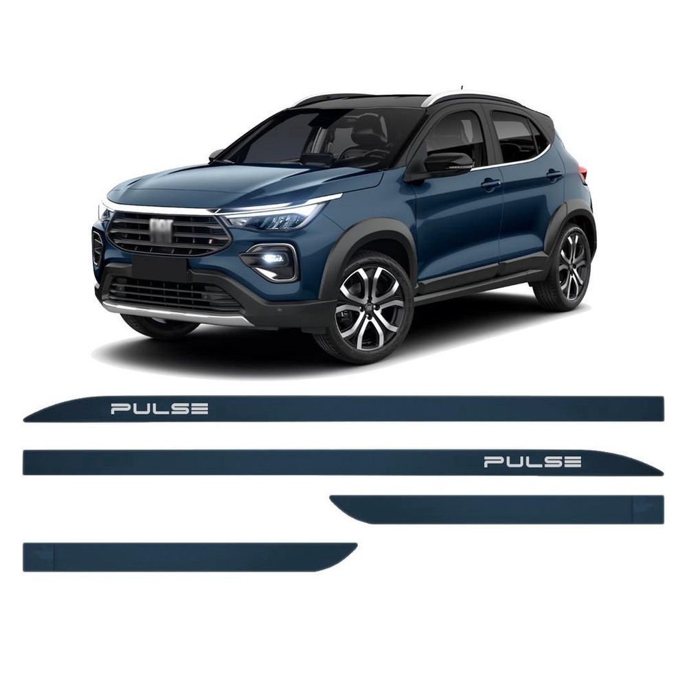 Jogo Friso Lateral Porta Slim Select Fiat Pulse Azul Amalfi No Shoptime