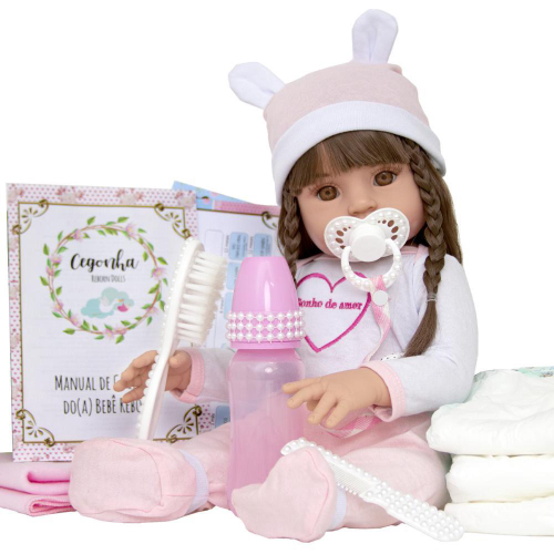 BAOERYAA bebe reborn menina - Reborn Baby realista,Bebê reborn de silicone  original,20 polegadas 50cm silicone molinho corpo inteiro lavável boneca