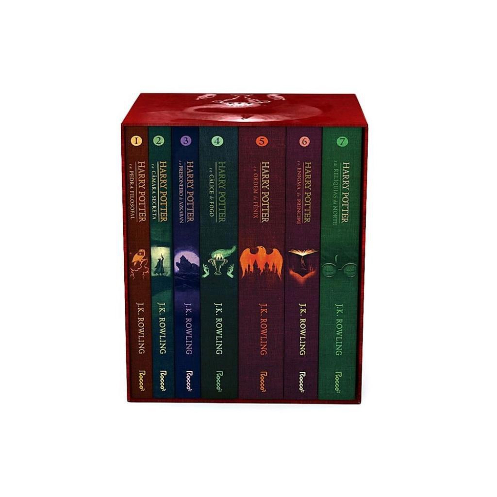 Box Harry Potter Premium Vermelho 7 Livros Em Capa Dura