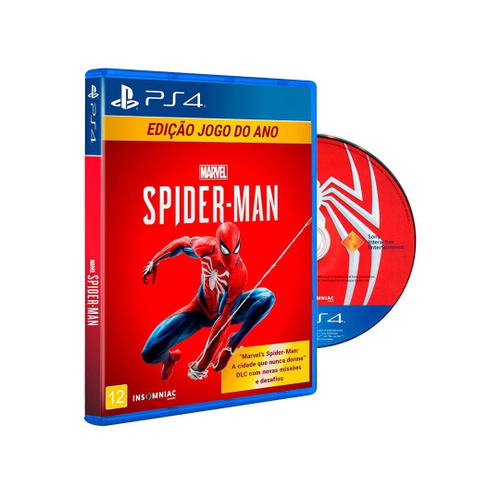 Jogo spider man playstation 4 midia fisica