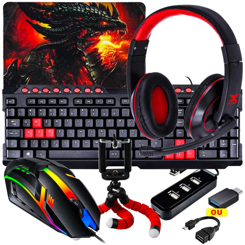 Kit Mobilador Gamer Para Jogar Com Teclado e Mouse Freefire