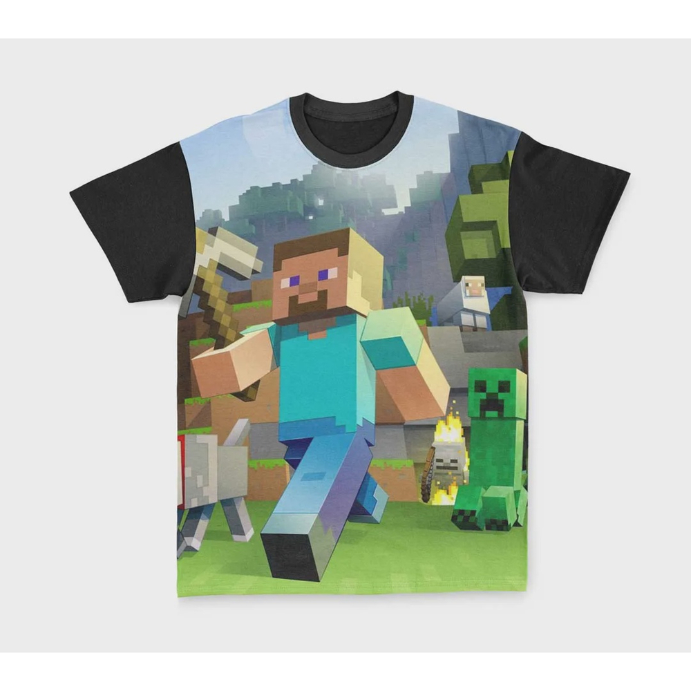 Camisa Camiseta Minecraft Key Art 1 Game no Shoptime