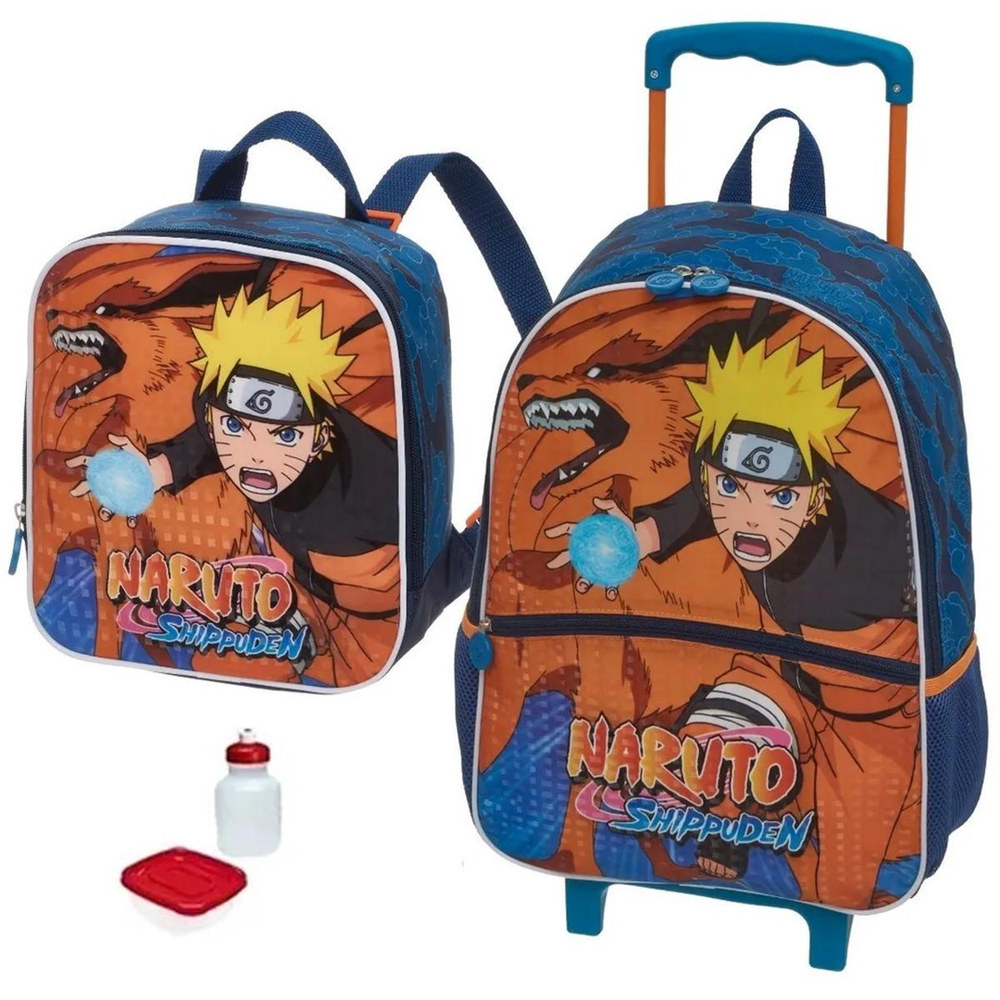 Mochila Escolar Naruto Uzumaki Desenho Rodinha G Meninos - Kids Bag -  Mochila Infantil - Magazine Luiza