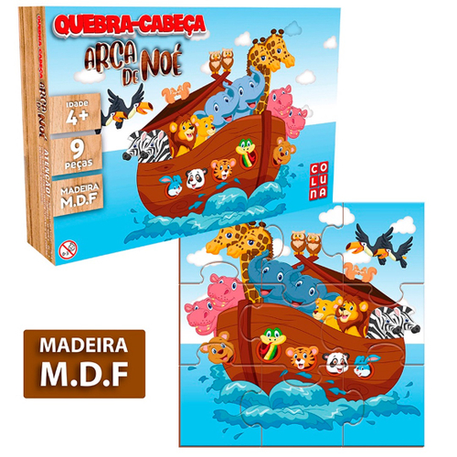 Quebra Cabeça Infantil Dinossauro T-Rex Em Madeira MDF Puzzle Jogo  Educativo 20 Peças Brinquedo Coluna + 4 Anos