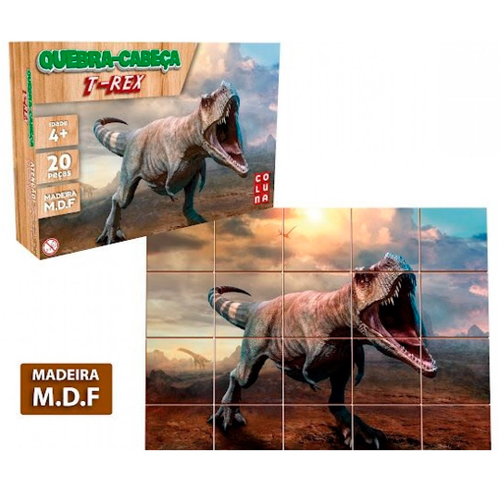 Brinquedos infantil jogo quebra cabeça dinossauro. no Shoptime