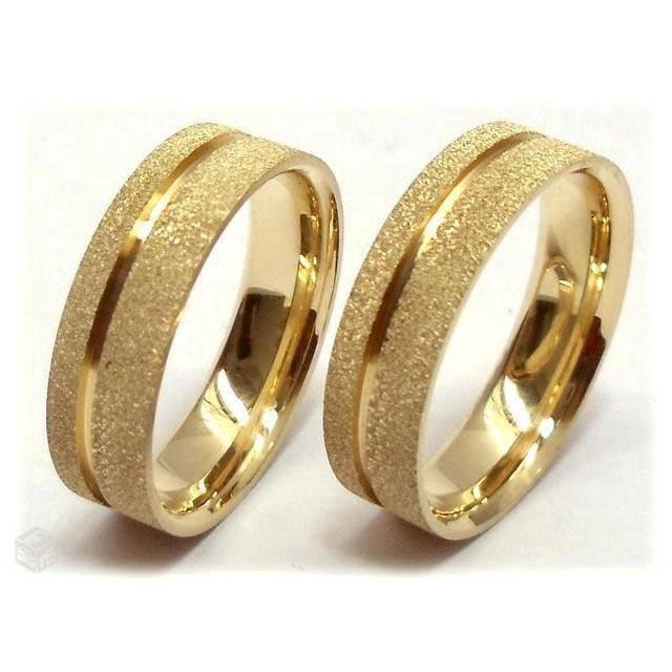 Par de alianças de casamento - ouro 18k