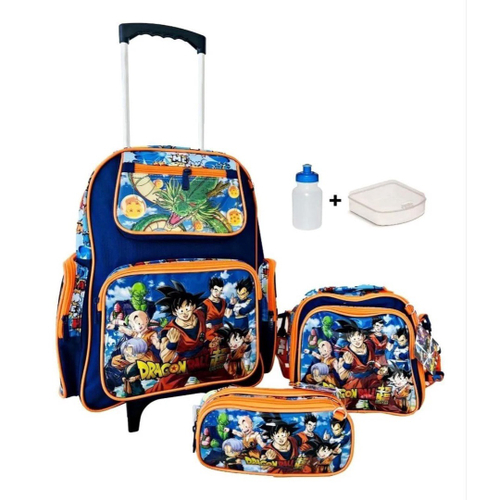 Kit Completo Mochila Infantil Dragon Ball Z Goku Super Rodinhas