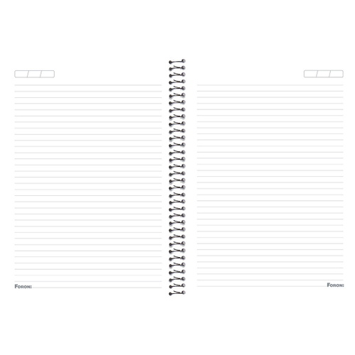 Foroni Caderno Espiral 96 folhas listradas 1 assuntos 28cm x 23cm