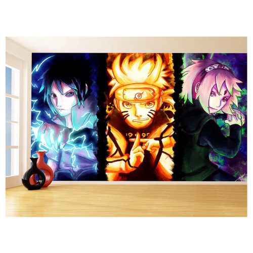 Papel De Parede Anime Naruto Mangá Desenho Art 3,5M Nrt23 no Shoptime