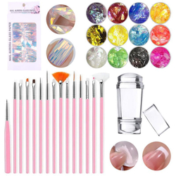 Kit Decoração Unhas Nail Art Pincéis Manicure Carimbo Duplo é boa?