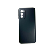 Kit Capa Silicone Aveludada Preta Moto G52 + Película 3D