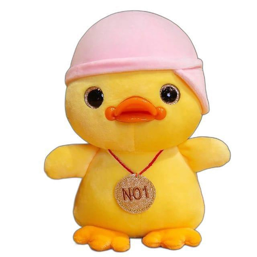 Pato Lalafanfan Rosa Paper Duck de pelúcia com roupas e acessórios Lis