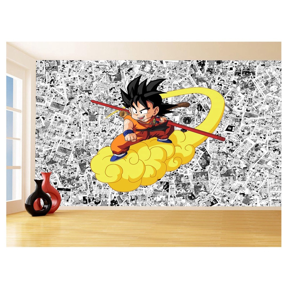 Dragon Ball Z Goku Adesivos de Parede Crianças Papel De Parede Dos