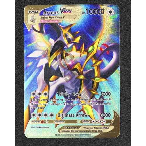 Card Legend Arceus Vmax - Carta Pokemon De Metal 10000 Hp em Promoção ...