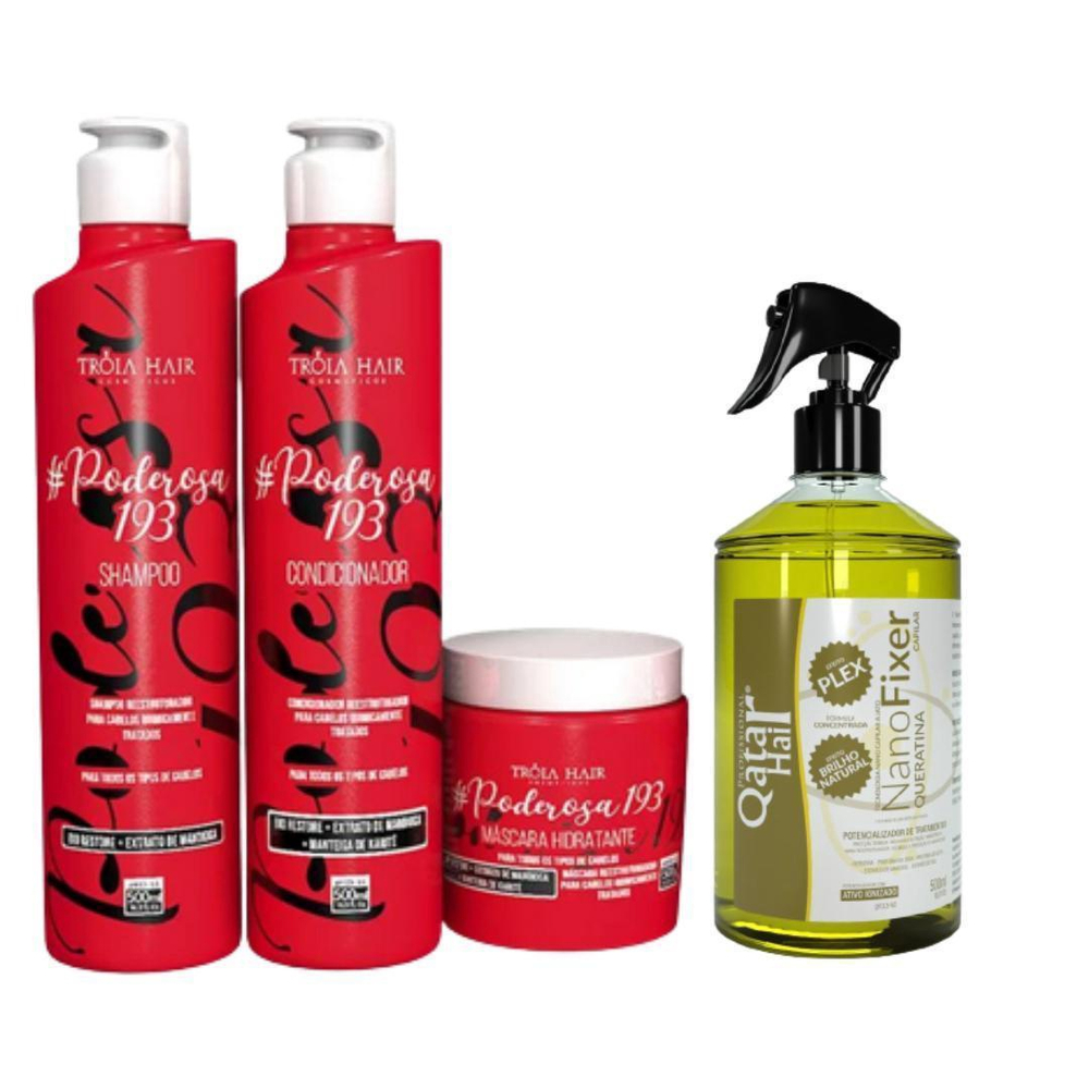 Kit Poderosa + Nanofixer Queratina Super Hidratação Troia em Promoção na  Americanas