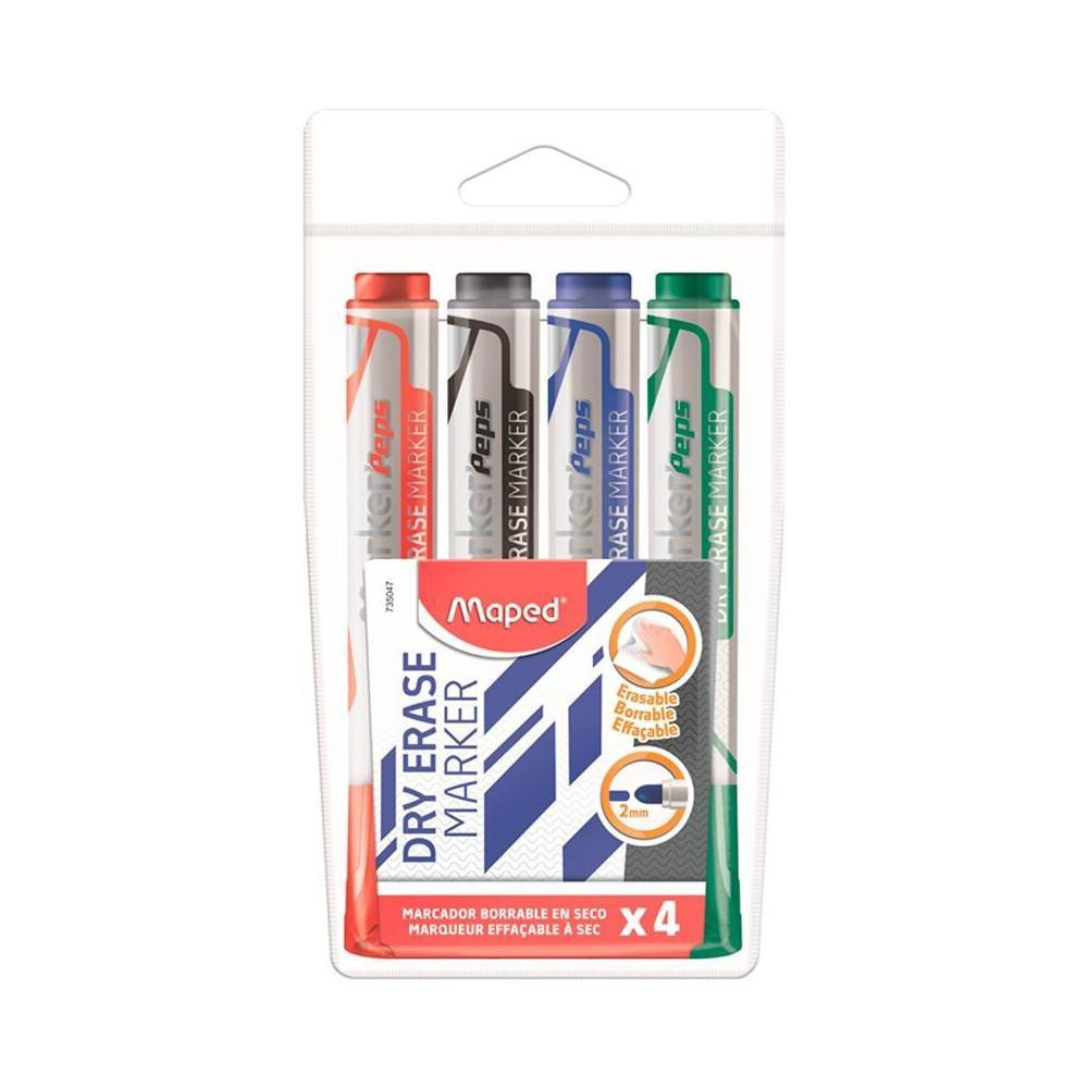 Marcador Para Quadro Branco Maped Dry Erase Marker 4 Cores Submarino