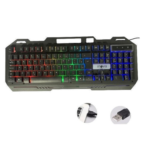 Teclado com luz jogo