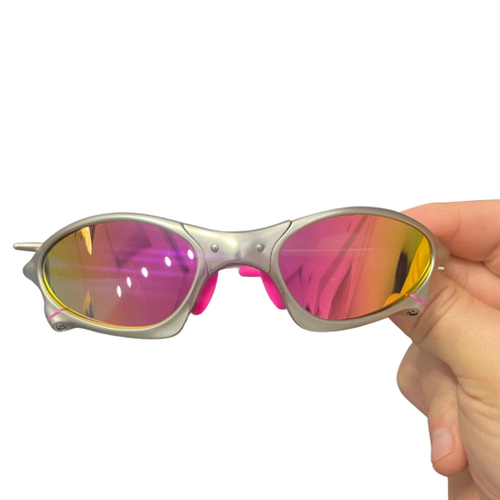 Novas lentes de óculos de sol polarizadas espelhadas ouro rosa escuro para  Oakley Juliet