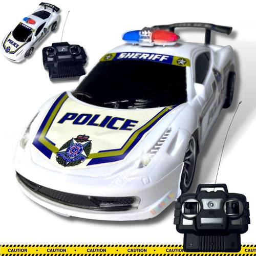 Brinquedo Carrinho de Policia c/ Controle Remoto Branco - Shop