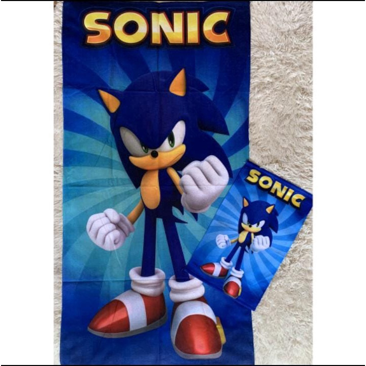 Kit Mochila Infantil Grande Menino Sonic O Filme com Toalha - Chic