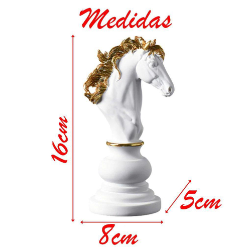 Peça de Xadrez Decorativa Em Porcelana Jogo Cerâmica Decoração Rei Rainha  Cavalo Bispo Torre Peão Estatueta no Shoptime