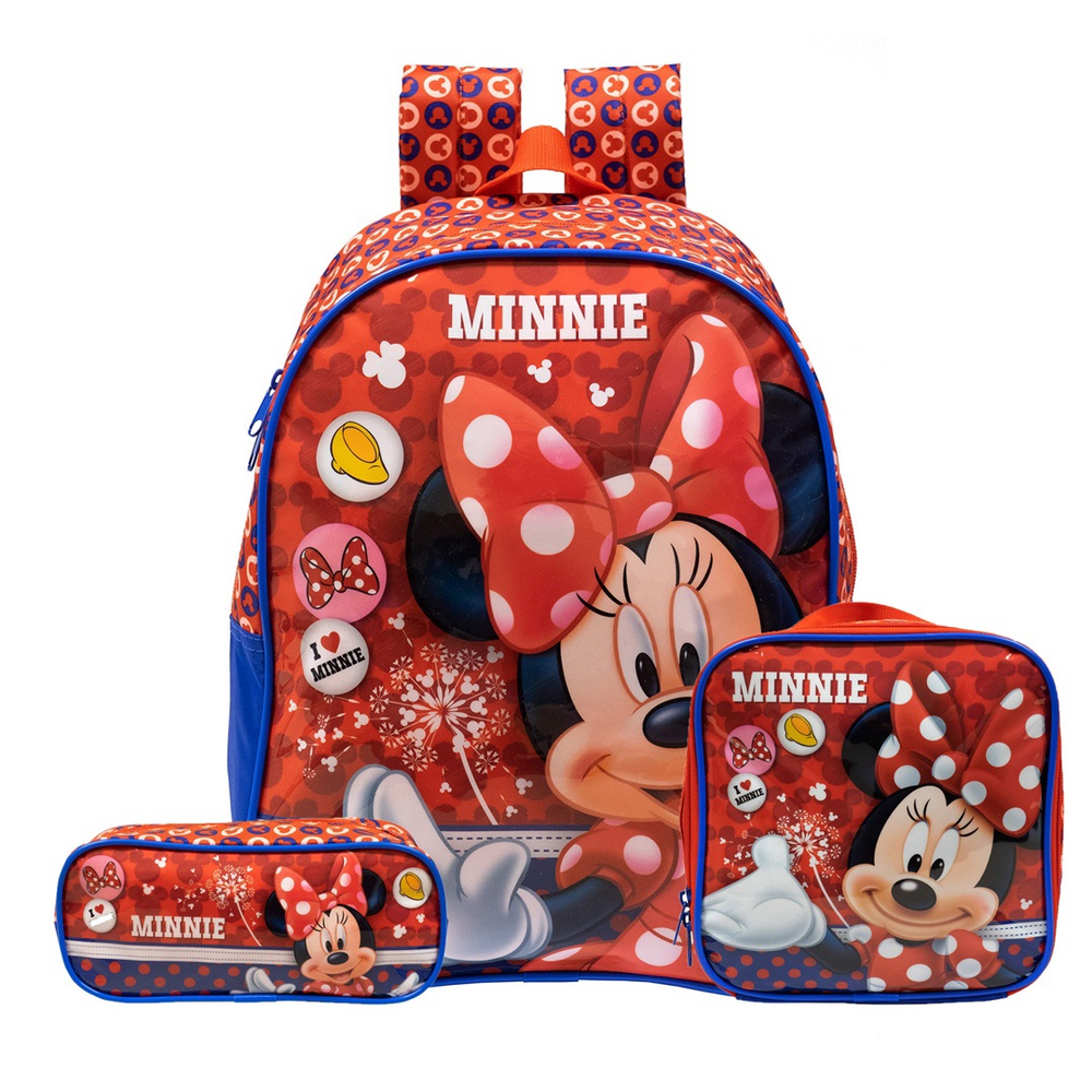 Kit Mochila De Costas Minnie Com Lancheira E Estojo Infantil No Shoptime