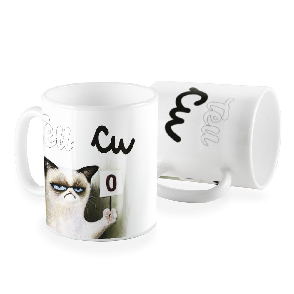 Caneca Teu Cu! Lindo animado engraçado gatinho meme em Promoção na  Americanas