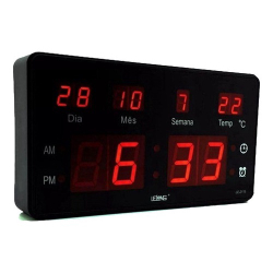 Menor preço em Relógio De Parede Mesa Temperatura Digital Calendário LED