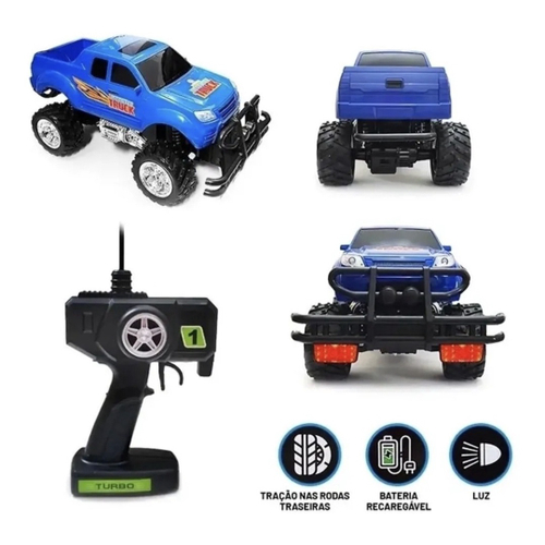 Carrinho Monster Truck Controle Remoto C/ Bateria Recarregável em Promoção  na Americanas