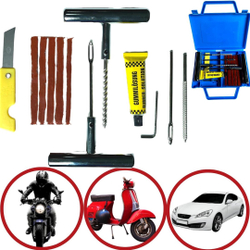 Kit Remendo Ferro Reparo Macarrão Pneu Carro Moto s/ Câmara Menor preço em Kit Remendo Ferro Reparo Macarrão Pneu Carro Moto s/ Câmara
